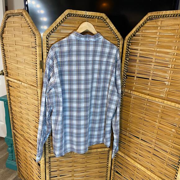 Fish Hippie Solace Collection Stretch Plaid Button Down Shirt XXL cotton blend - Picture 2 of 7